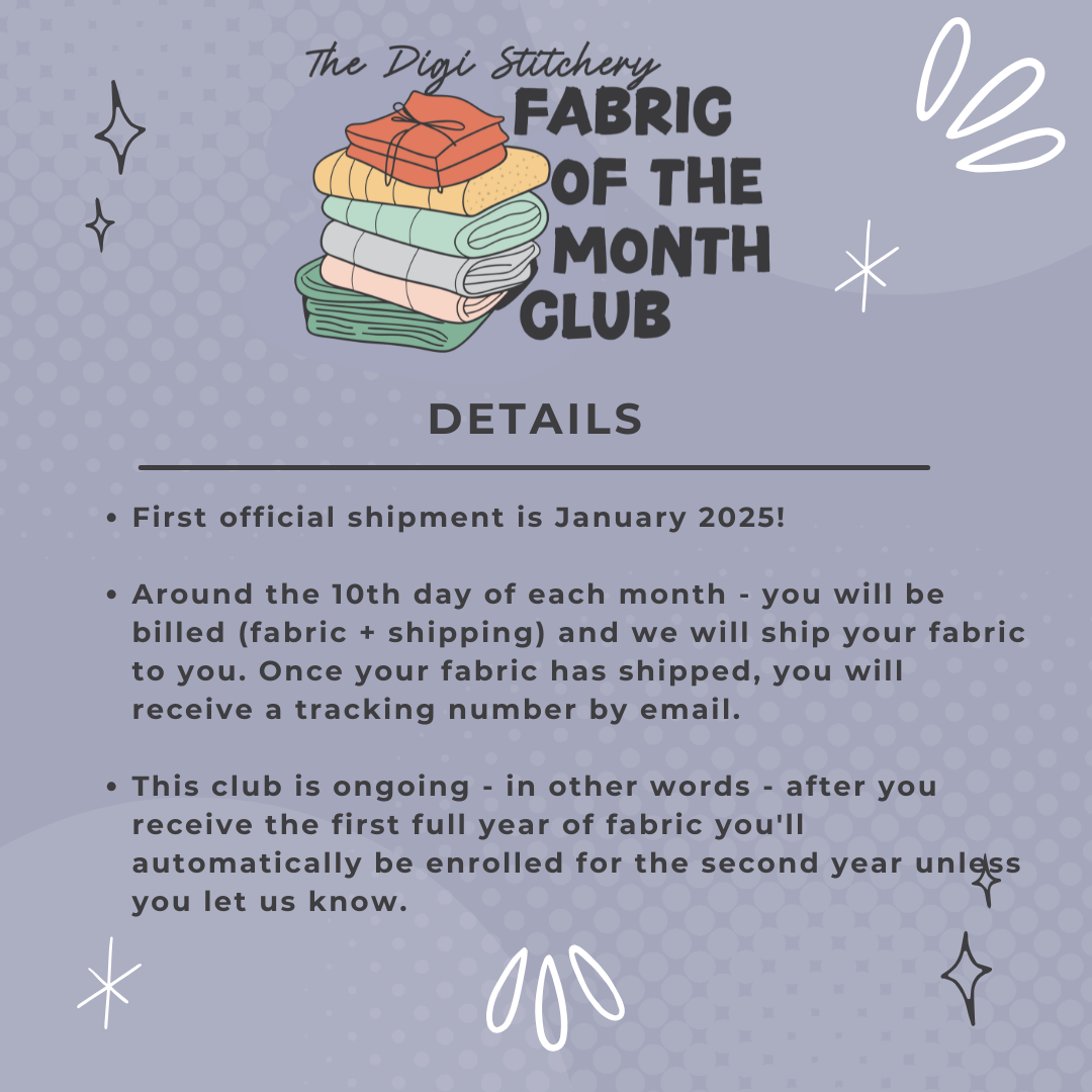 TDS Linda Fabric of the Month Club (shipping included)
